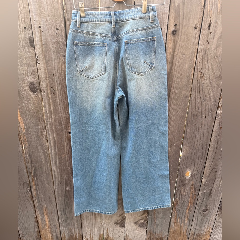 Commense Contract side Striped wide leg jeans - Picture 5 of 7